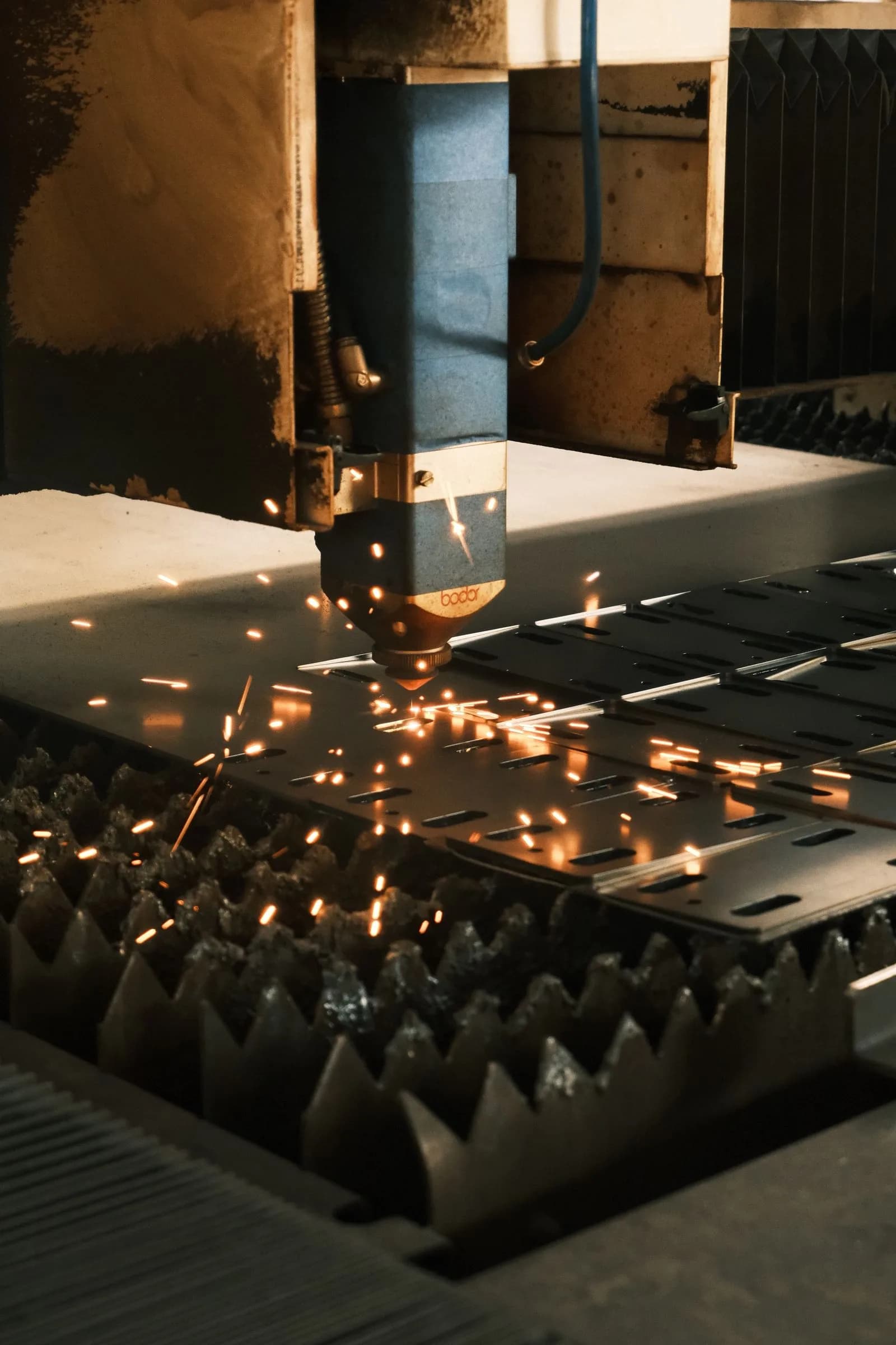 Laser cutting on the KK Industries shop floor